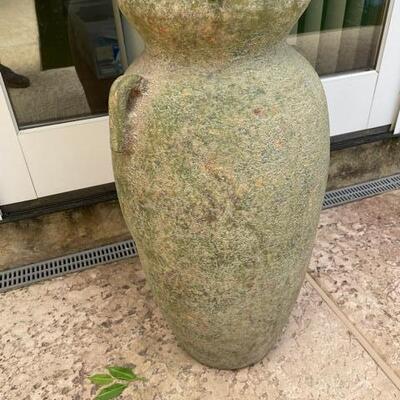 Tall "Olive Jar" metal decorative pot #2
