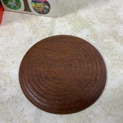 -281- VINTAGE | Fun Cook Books | Wood Trivet | Campbells | Jello