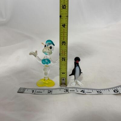 -286- VINTAGE | Satin Glass Large Dish | Figural Salt and Pepper | Donald Duck