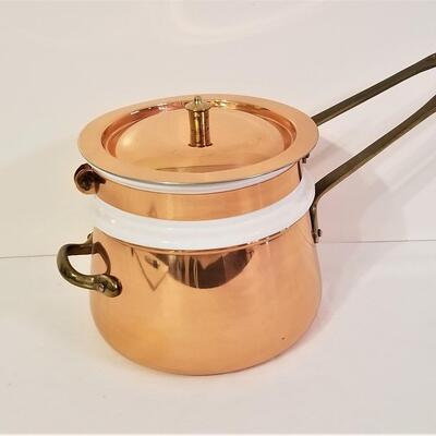 Lot #52  Vintage Copper Double Boiler