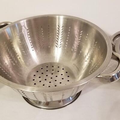 Lot #54  Set of 3 Graduated Stainless Steel Colanders
