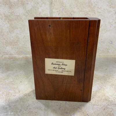 -287- VINTAGE | Three Lined Wood Boxes | Hand Painted
