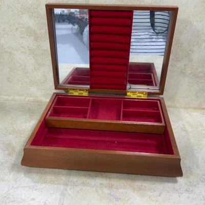 -287- VINTAGE | Three Lined Wood Boxes | Hand Painted