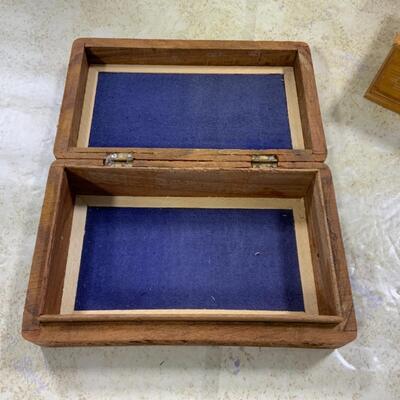 -291- VINTAGE | Four Wood Boxes | Ornate Designs | Inlaid