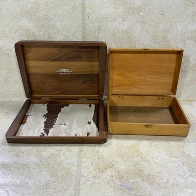 -292- VINTAGE | Three Wood Boxes | Alpha Medical Equipment
