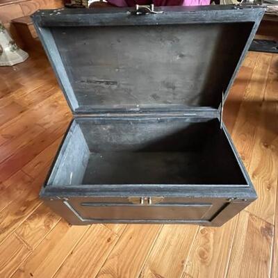 Black storage trunk