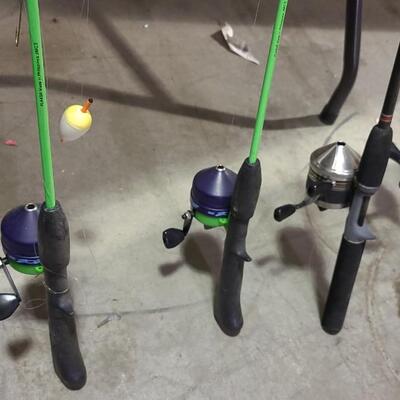 5 Fishing Rods+Reels -Item #493