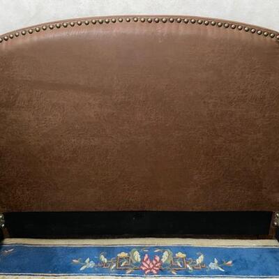 Queen Bed Set -- Leather Headboard & Rails