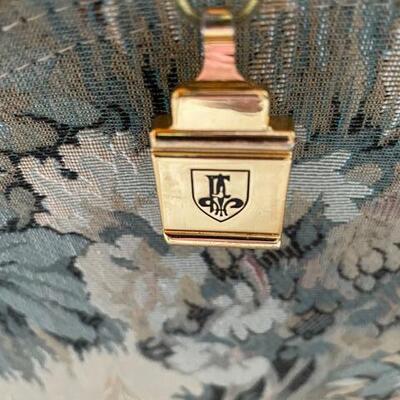 **Vintage French Company "Paradise" Tapestry & Suede Folding Suit Bag