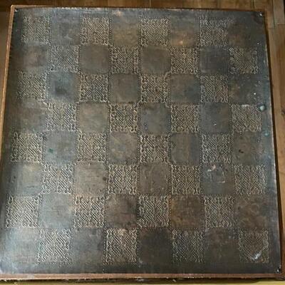 Vintage Heavy Cast Metal Medieval Chess Set