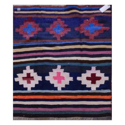 PERSIAN VINTAGE KILIM 138x115cm, ABC1896, 
50% to 70% Additional DIscounts From Our Lowest Price
40 years Anniversary Sale
Over 15000...