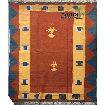 Persian Shiraz floral Kilim 7'2"x5'0", Z_ABCR0073, 
50% to 70% Additional DIscounts From Our Lowest Price
40 years...