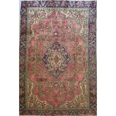 Persian tabriz Vintage Rug 7'5"x4'10", ABCR06655, 
50% to 70% Additional DIscounts From Our Lowest Price
40 years...