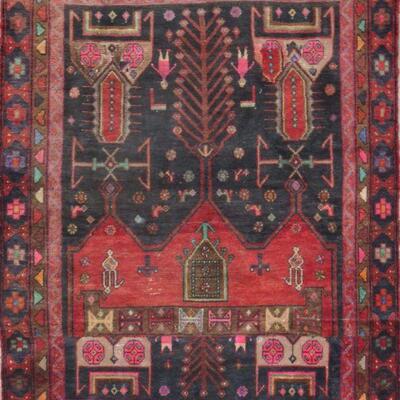 Persian hamedan Vintage Rug 6'1