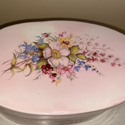 #101 Vintage Pink Ceramic Vanity Boxes 