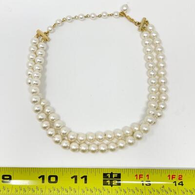 FAUX PEARL CHOKER NECKLACE