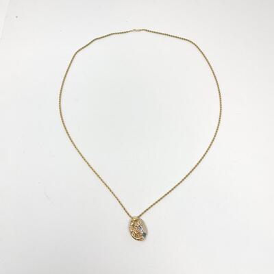 KREMENTZ GOLD AND CRYSTAL NECKLACE