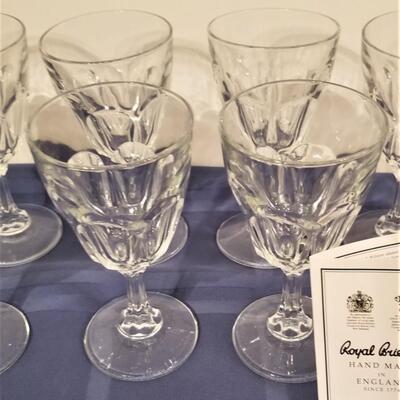 Lot #55  Lot of 12 Crystal Goblets - They match Lot #30