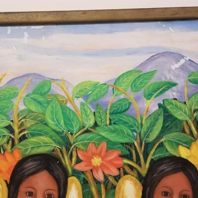 Lot #64  Oil on Canvas "Angel Band"  - Central America art
