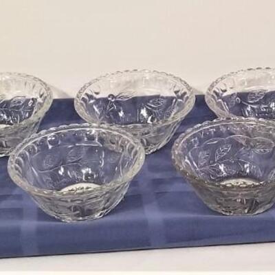Lot #65  Antique Spooner, Pitcher, and 10 Berry Bowls - pressed glass