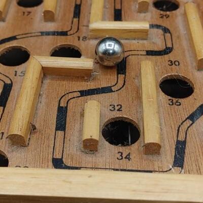 #102 Hand Made Wooden Labyrinth Puzzle