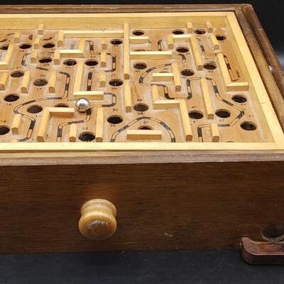 #102 Hand Made Wooden Labyrinth Puzzle