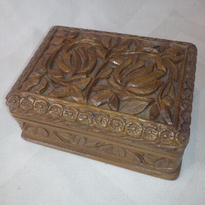 Heavily Hand-Carved Box