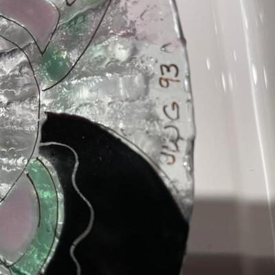 Art Glass Plate by Local artist Janet Gildermaster (deceased) of Ponchatoula