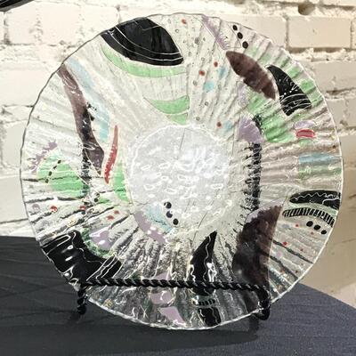 Art Glass Plate by Local artist Janet Gildermaster (deceased) of Ponchatoula