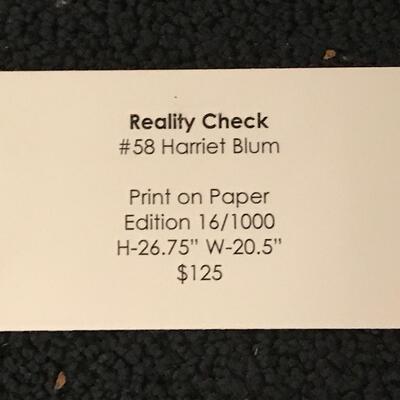 "Reality Check" (Harriet Blum)