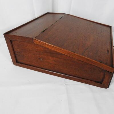Antique Mahogany Counter Slant Top Desk
