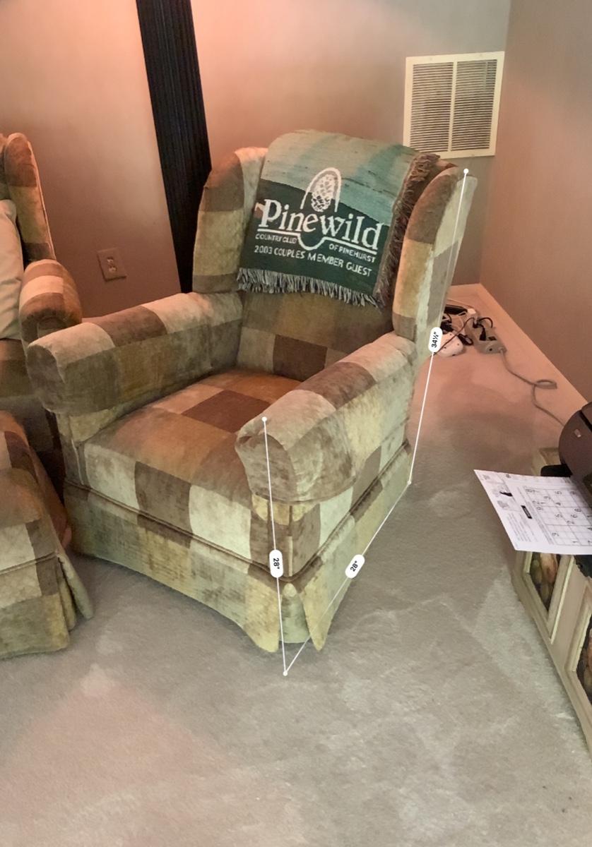 Lee Industries Rocking Chair with One Ottaman