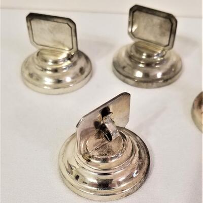 Lot #84   Set of 8 Sterling Silver Place Card/Menu Card Holders