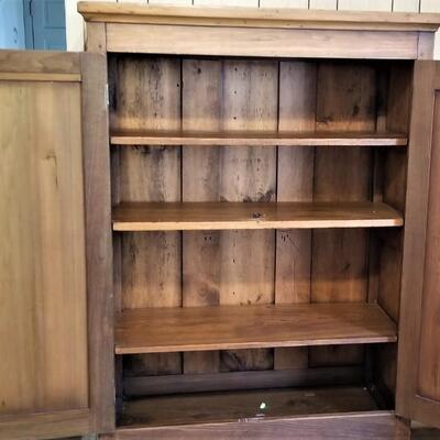 Lot #86  Fantastic Antique Primitive Jelly Cupboard with working Key