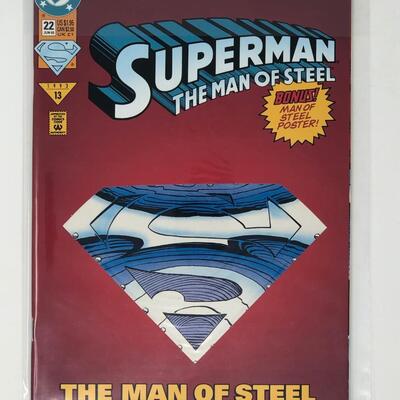 DC, Reign of the Supermen SUPERMAN 22 man of steel bonus poster