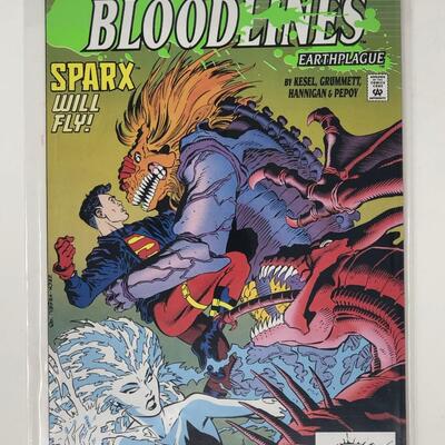 DC, BLOODLINES Superman ACTION Comics ANNUAL 5 earthplague sparx will fly 