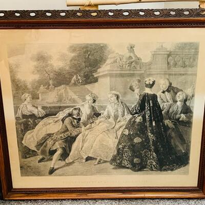 Lot 169  Antique Etching Court Society at Versailles 
