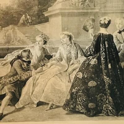 Lot 169  Antique Etching Court Society at Versailles 