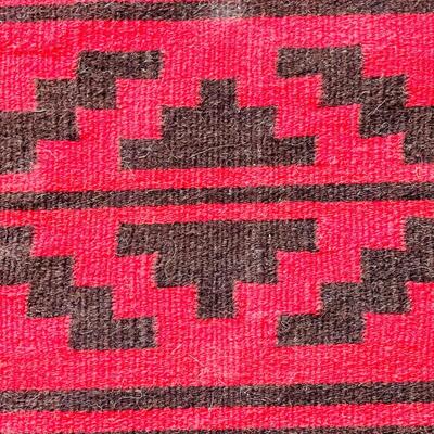 Lot 176  Woven Chimayo Black/Red Mat 