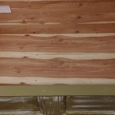#114 Farm House Green Distressed Cedar Trunk/Coffee Table