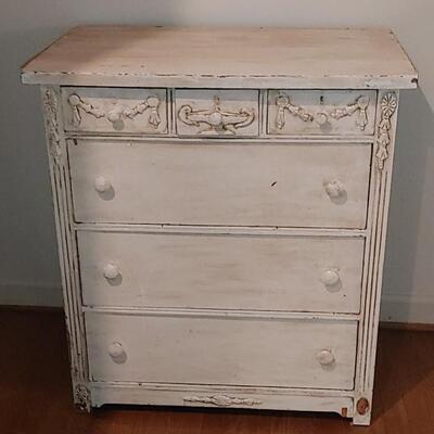 #117 Antique Painted Mahogany Haverty Chest
