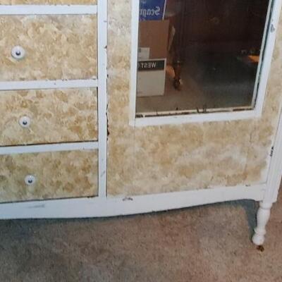 #118 Sponge Painted Antique Wardrobe 