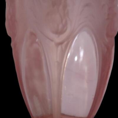 #120 Vintage Italian Glass Pink Lamp Pineapple Design