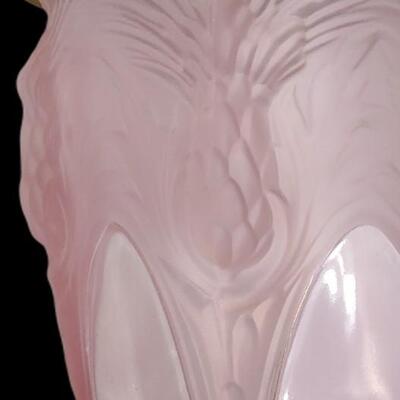 #120 Vintage Italian Glass Pink Lamp Pineapple Design