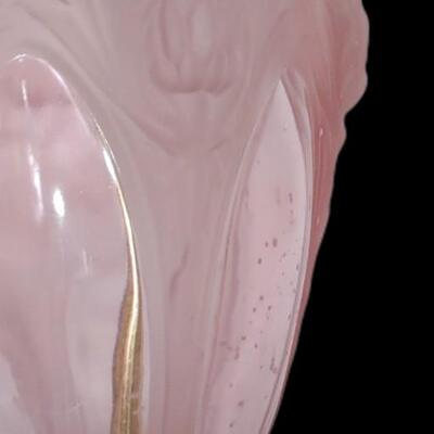 #120 Vintage Italian Glass Pink Lamp Pineapple Design