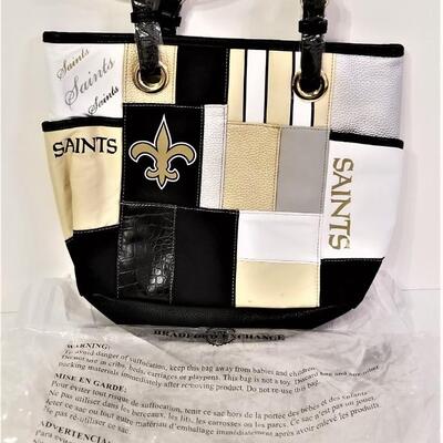 Lot #102  Bradford Exchange New Orleans Saints Handbag - limited edition