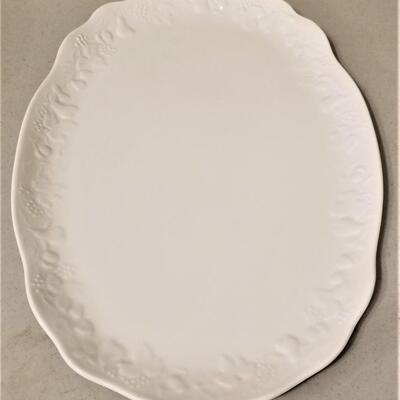 Lot #107  Large French Platter - Impressed Fruit Edge