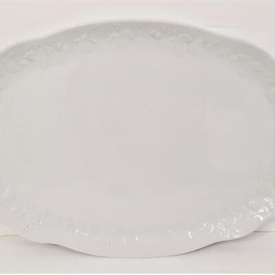 Lot #107  Large French Platter - Impressed Fruit Edge