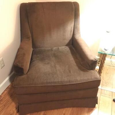 Brown UltraSuede Drexel Chair #2