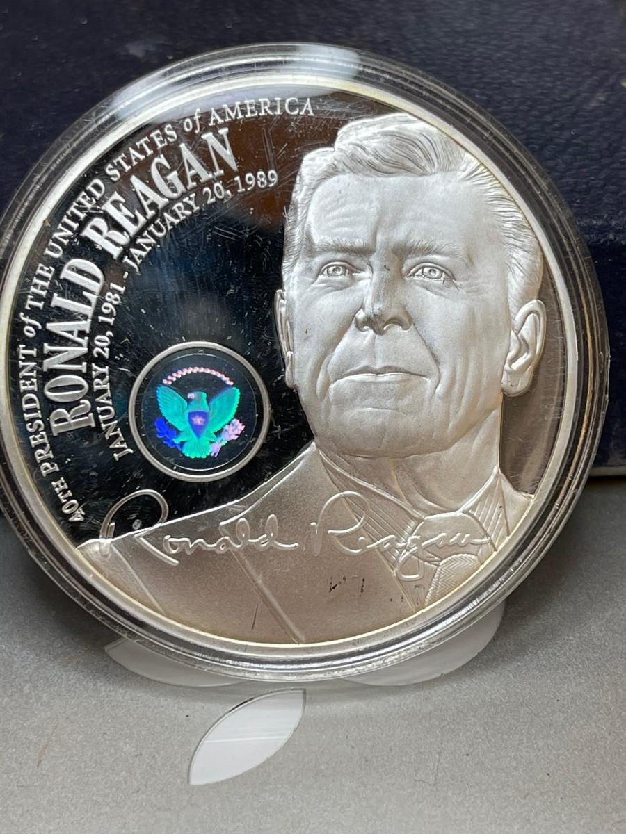 Silver Ronald Regan Coin | EstateSales.org